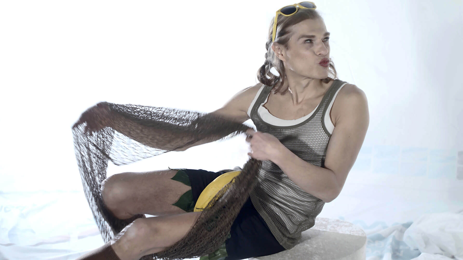 A frame from the movie Adam Susbes Last Interview