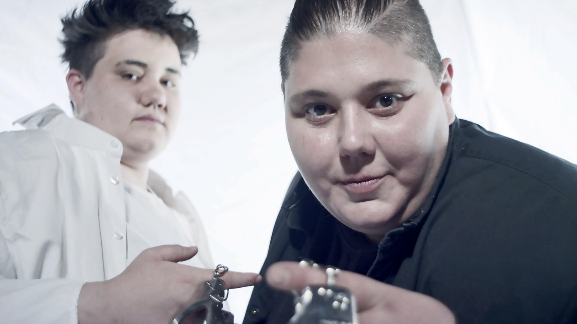 A frame from the movie Adam Susbes Last Interview