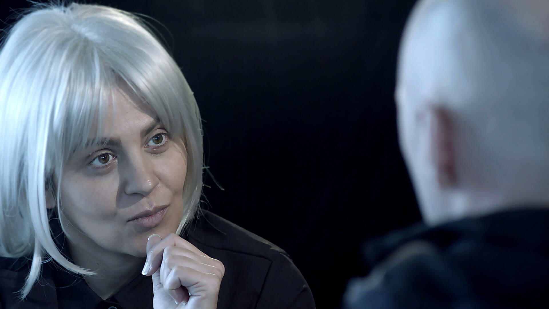 A frame from the movie Adam Susbes Last Interview